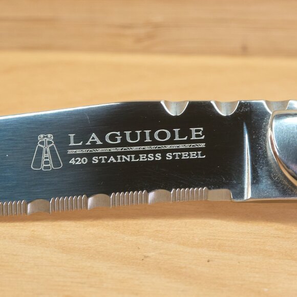 Laguiole by Trudeau Steak Knife Set / 7-Piece / Pakka Wood Handles - Picture 3 of 11